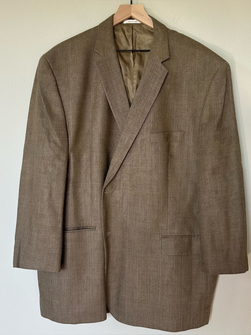 Lauren Ralph Lauren Sport Coat Blazer Men’s 52R Brown Silk Wool Two Button USA